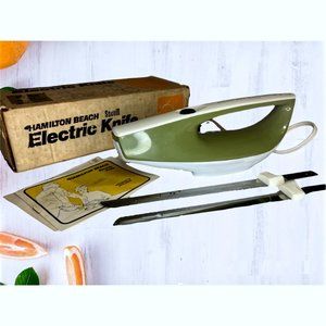 Vintage Hamilton Beach Electric Knife Classic Avocado Green 1975 Pre-Owned Good